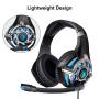 Sades SA822 Gaming Headset Over-Ear Gaming Headphone for PS4, Xbox One PC Computer Mobile Phone (Black/Blue)
