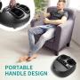 Nekteck Foot Massager Machine with Heat, Shiatsu Foot Massagers with Handle Design, 6 Mode with Kneading Rolling, Air Compression and Built-in Heat Function,Relax for Home or Office Use,Fit to Size 12