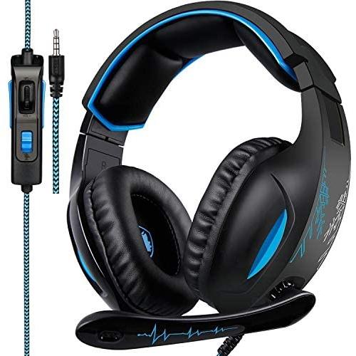 SADES SA816 Gaming Headset with Microphone Over-Ear Gaming 3.5 Headphones for PS4 /PC/Controller