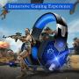 Alfheim Gaming Headset, Over Ear Headphones with LED Light & Noise Reduction Microphone for PS4, Xbox One, PC, Laptop & Smart Phone
