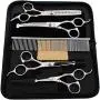 iSeaFly Dog Grooming Kit, Safety Round Tip, Heavy Duty Stainless Steel, 5 in 1 Cat Dog Grooming Scissors Set, Best Pet Grooming Shears for Full Body iSeaFly Dog Grooming Kit, Safety Round Tip, Heavy Duty Stainless Steel, 5 in 1 Cat Dog Grooming Scissors Set, Best Pet Grooming Shears for Full Body