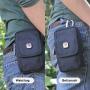 VIIGER Multipurpose Canvas Vertical Smartphone Pouch Cell Phone Holster with Belt Loop Pouch Bag Belt Pouch for Men iPhone 11 Pro Max Holster Case Phone Belt Holder for iPhone Xs Max/Xr/6s/7/8 Plus
