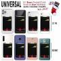 Double Pocket - Adhesive Card Holder - Cell Phone Pouch - Stick on Lycra Pocket - Carry Credit Cards and Cash (Basketball)