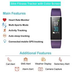 Willful Fitness Tracker IP68 Swimming Waterproof, Heart Rate Monitor Fitness Watch Sport Digital Watch with Color Screen Step Counter Sleep Tracker Call SMS SNS Notice, Smart Watch for Men Women Kids