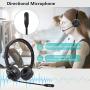 Bluetooth Headphones with Microphone, YAMAY Bluetooth Headset Wireless Headphones on Ear with Noise Cancelling Boom Mic Mute Key Clear Sound, Foldable Headset for Cell Phones PC Tablet Home Office