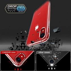 iPhone XR Case, CANSHN Clear Protective Heavy Duty Case with Soft TPU Bumper [Slim Thin] Case for iPhone XR 6.1 Inch (2018)-Crystal Clear