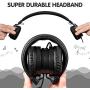 ONTA gorsun Foldable On Ear Audio Adjustable Lightweight Headphone for Kids Cellphones Smartphones iPhone Laptop Computer Mp3/4 Earphones (Black)