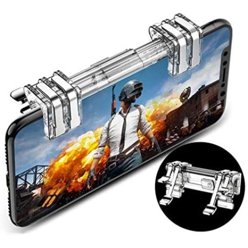 GJWHENS Mobile Game Trigger Claw Phone Aim Controller Triggers Joystick Gamepad Android iOS Joypad Fire Button Game Grip Mobile Game Controller,A