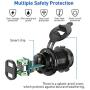 Quick Charge 3.0 Car Charger, CHGeek 12V/24V 36W Aluminum Waterproof Dual QC3.0 USB Fast Charger Socket Power Outlet with LED Digital Voltmeter for Marine, Boat, Motorcycle, Truck, Golf Cart and More