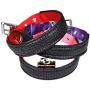 Downtown Pet Supply Deluxe Adjustable Thick Dog Collar, (Blue, Red, Black, Purple, Pink - Small, Medium, Large, or X-Large)