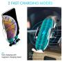 【2020 Upgraded】 Wireless Car Charger, 10W Auto-Clamping Qi Fast Charging Car Mount Charger Air Vent Phone Holder for iPhone SE/11/11 Pro/11 Pro Max/XS Max, Galaxy S20/S20 Plus/Note10, All Smartphone