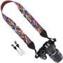 Wolven Camera Neck Shoulder Belt Strap Compatible All DSLR / SLR / Men / Women Etc, Multi-Colored