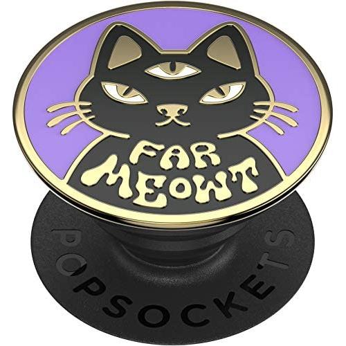 PopSockets: PopGrip with Swappable Top for Phones and Tablets - Enamel Far Meowt