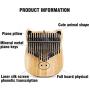 Piggy Kalimba 17 Keys Portable Thumb Piano Finger Piano Knock Piano Musical Instrument with Tuning Hammer & Piano Bag