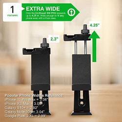 KobraTech Metal Cell Phone Tripod Mount - UniMount 360 Pro Heavy Duty iPhone Tripod Mount with Remote