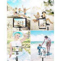 Phone Tripod, 51" Extendable Tripod Stand with Universal Cell Phone/Tablet Holder, Remote Shutter, Compatible with Smartphone & Tablet & Camera for Selfies/Video Recording/Vlogging/Live Streaming