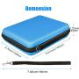 Linkstyle Nintendo 2DS Case with Game Storage, Nintendo 2DS Hard EVA Carrying Case Cover Bag Protective Travel Storage Cover Pouch with 8 Game Holders Double Zipper for Nintendo 2DS (Blue)