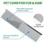 swelldom 2 Pack Dog Bath Brush & Dog Grooming Comb - Dog Deshedding Brush Gently Removes Loose Hair, Shampooing and Massaging Dogs, Cats for Short or Long Hair