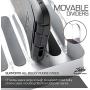 Hercules Tuff Charging Station for Multiple Devices (Silver) - 6 Short Mixed Cables Included for Cell Phones, Smart Phones, Tablets, and Other Electronics - Multi Charger Organizer Docking Station