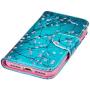 JanCalm for iPhone 8 Wallet Case, iPhone 7 Case, [Card/Cash Slots] [Wrist Strap] PU Leather Wallet Cover Flip Cell Phone Cases for iPhone 7 / iPhone 8 + Crystal Pen (Plum Blossom Pattern)