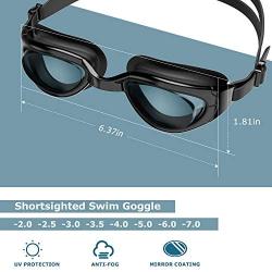 ZIONOR Nearsighted Swim Goggles, G7 Optical Shortsighted Myopia