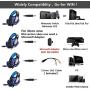 ENVEL Gaming Headset for PS4 with Mic,PC,Xbox One,Laptop,Surround Sound Over Ear Noise Cancelling Headphone with LED Lights Volume Control for Smartphone,Computer,Nintendo Switch(Black&Blue)