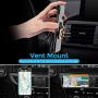 Phone Ring Holder Finger Kickstand, Multipurpose Phone Bracket, Universal Air Vent Car Phone Mount 3 in 1 Mobile Phone Stand 360 Degree Rotation(Black)