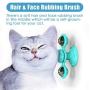 TOOGE Windmill Cat Toy Turntable Teasing Interactive Cat Toys for Indoor Cats with Suction Cup Scratching Tickle Cats Hair Brush Funny Kitten Toys with Catnip and Bells