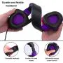Wired Over Ear Stereo Gaming Headset Headband Headphones with Mic 50mm HiFi Speakers Noise Reduction for PC/ MAC/ PS4/ PSP/ Playstation Vita/ 3DS/ Switch/ Mobile Phones/ Tablets