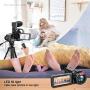 Ultra HD Video Camera Camcorder with Powerful Microphone 1080P Vlogging Camera Recorder 3.0 Inch IPS Screen 16X Zoom Camcorders YouTube Camera Remote Control, Lens Hood,Battery Charger