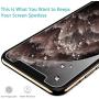 Syncwire Screen Protector for iPhone 11 Pro Max, iPhone Xs Max (3-Pack), Anti-Fingerprint Tempered Glass (9H Hardness, 6X Stronger, Installation Frame, Bubble Free) [Not Edge to Edge]