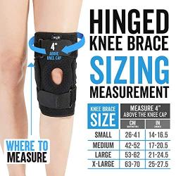 Hinged Knee Brace for Men and Women, Knee Support for Swollen ACL, Tendon, Ligament and Meniscus Injuries