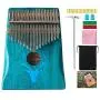 Kalimba Thumb 17 Keys Thumb Piano with Mahogany body builts, Tuning Hammer and Study Instruction -Professional Gift for Music Lovers,piano Beginners and Kids Beginners - Deer