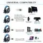 EasySMX Comfortable LED 3.5mm Stereo Gaming LED Lighting Over-Ear Headphone Headset Headband with Mic for PC Computer Game with Noise Cancelling & Volume Control EasySMX Comfortable LED 3.5mm Stereo Gaming LED Lighting Over-Ear Headphone Headset Headband with Mic for PC Computer Game with Noise Cancelling & Volume Control