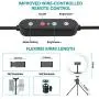 Selfie Ring Light 10’’ with Tripod Stand & Phone Holder, Desktop LED Ring Light with Dimmable 3 Light Modes &10 Brightness for Live Streaming/YouTube Video/Makeup/Volg, Compatible with iPhone Android Selfie Ring Light 10’’ with Tripod Stand & Phone Holder, Desktop LED Ring Light with Dimmable 3 Light Modes &10 Brightness for Live Streaming/YouTube Video/Makeup/Volg, Compatible with iPhone Android