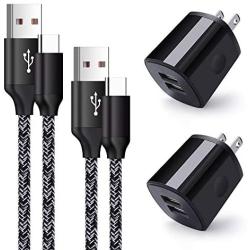 USB C Wall Charger, USB Charging Plug Charger Brick with Type C Cable Cell Phone C Charger Cord Compatible with Samsung Galaxy S10,S9,S8,A80,A70,OnePlus 7 Pro,7,6T,6,5T,Google Pixel 3a