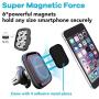 [2 Pack] Phone Car Holder Magnetic, APPS2Car Ultimate Hands Free Car Phone Mount Holder,Built-in 6 Strong Magnets,Air Vent Cell Phone Holder for Car with Adjustable Secure Tightening System