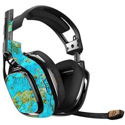 MightySkins Skin Compatible with Astro A40 3rd Generation Gaming Headset - Teal Marble Protective, Durable, and Unique Vinyl Decal wrap Cover Easy to Apply, Remove, and Change Styles Made in The USA