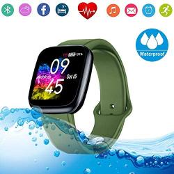 Fitness Tracker HR Smart Watch/Blood Pressure & Heart Rate & Sleep Monitor/IP67 Waterproof Sport Running & Walking Pedometer/Activity Calories Step Counter Gift for Women Men IOS & Android phones