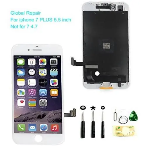 passionTR Screen Replacement fits iPhone 7 Plus 5.5 inch LCD Screen Display digitizer Assembly Full Complete Front Glass 3D Touch Screen (White) passionTR Screen Replacement fits iPhone 7 Plus 5.5 inch LCD Screen Display digitizer Assembly Full Complete Front Glass 3D Touch Screen (White)