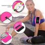 HAISSKY Armband Case with Airpods Holder/Car Key Bag Cell Phone Holder Gym Case Fits iPhone 11 Pro Max/11 Pro/Xs Max/XR 8 7 6,Galaxy S10+/S10/S10e/S9+ with Key Holder&Card Slot up to 6.8" (Rose)
