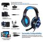 BlueFire Professional 3.5mm PS4 Gaming Headset Headphone with Mic and LED Lights for Playstation 4, Xbox one,Laptop, Computer (Blue)