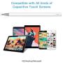 Mixoo Stylus Pen for iPad Pencil - High Sensitivity Disc & Fiber Tip 2 in 1 Universal Stylus with Magnetic Cap for iPad, iPhone, Android, Microsoft Tablets and Other Capacitive Touch Screens