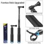 Foretoo Selfie Stick for GoPro,19”Waterproof Hand Grip Adjustable Extension Monopod Pole for Gopro Hero 6 5 4 3+3 2 1 AKASO, Xiaomi Yi,SJCAM SJ4000 SJ5000 SJ6000 (with Wrist Strap and Screw)