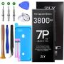 Battery for iPhone 7 Plus, Upgraded 3800mAh New 0 Cycle Higher Capacity Battery Replacement for iPhone 7 Plus with Complete Professional Repair Tools Kits