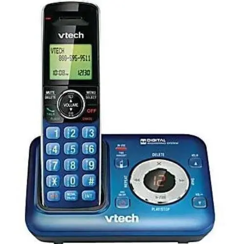 VTech CS6429-15 Dect 6.0 Cordless Phone with Digital Answering System and Caller ID, Expandable Up To 5 Handsets, Wall mountable, Blue VTech CS6429-15 Dect 6.0 Cordless Phone with Digital Answering System and Caller ID, Expandable Up To 5 Handsets, Wall mountable, Blue