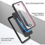 Temdan iPhone SE 2020 Case iPhone 8 Case iPhone 7 Case Waterproof,Clear Sound Quality Built-in Screen Protector Heavy Duty IP68 Waterproof Shockproof case for iPhone SE (2020)/8/7 4.7 inch-Pink/Clear