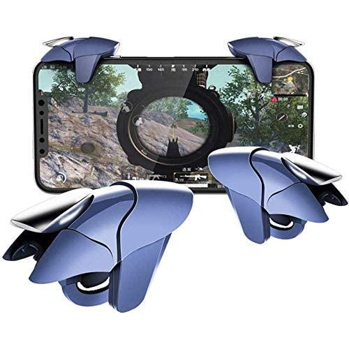 Rednix Blue Mobile PUBG Trigger Controller with Probe Fast Shooting and Sensitive Shoot and aim Enlarge Range fit All Phone Size with Thin Phone case
