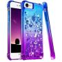 Ruky iPhone 6 6S 7 8 Case, iPhone SE 2020 Case, iPhone 6s Glitter Case, Gradient Quicksand Series Bling Flowing Liquid Floating Girls Women Phone Case for iPhone 6/6s/7/8/SE 2020 4.7" (Blue Purple)