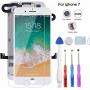 BeeFix Screen Replacement for iPhone 7 White, 4.7" LCD Display and 3D Touch Digitizer Full Assembly, with Proximity Sensor,Front Facing Camera,Earpiece Speaker and Repair Tools,for A1660, A1778, A1779